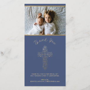 Danke die religiöse Foto-Karte - (Taufe, etc.)