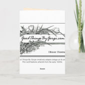 Danke: Dinner Hostess Dankeskarte (Rückseite)