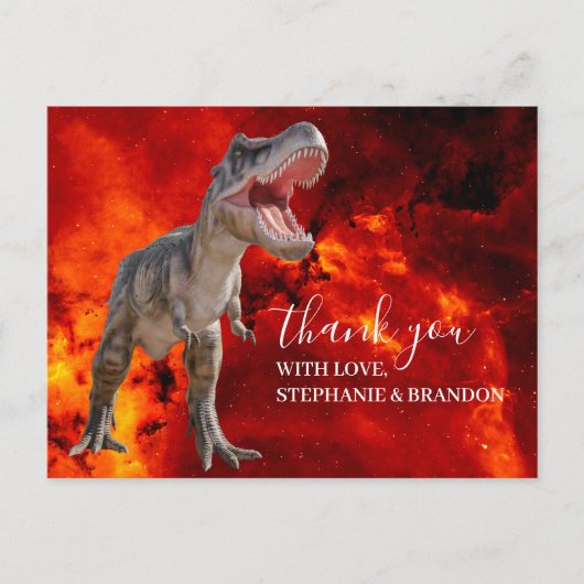 Danke Dinosaur fire Jurassic World Postcard Postkarte (Vorderseite)