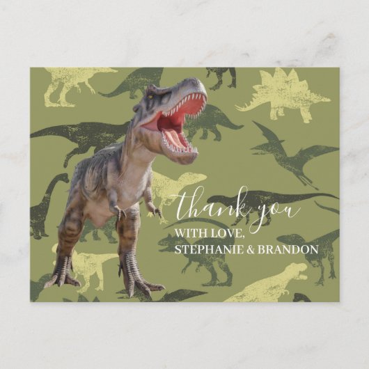 Danke Dinosaur Jurassic World Postcard Postkarte (Vorderseite)