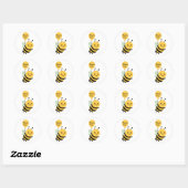 Danke dir, Bee Whimsical Runder Aufkleber (Blatt)