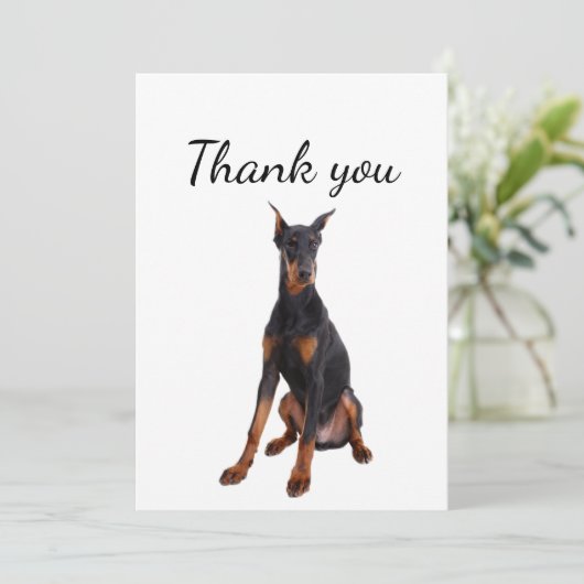 Danke Doberman Dog Pet Animal (Stehend Vorderseite)