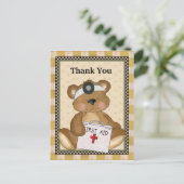 Danke Doktor Bear Postcard Postkarte (Stehend Vorderseite)