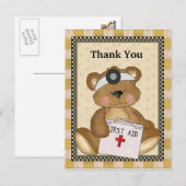 Danke Doktor Bear Postcard Postkarte (Vorne/Hinten)