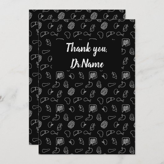 Danke, Doktor Dankeskarte (Vorne/Hinten)