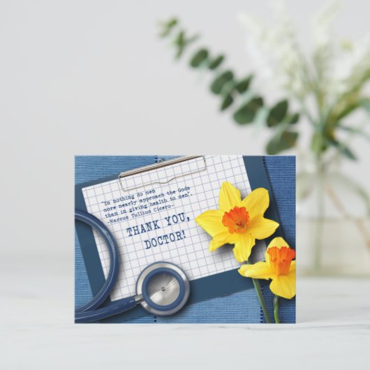 Danke, Doktor. Frühlingstücher Postkarten (Stehend Vorderseite)