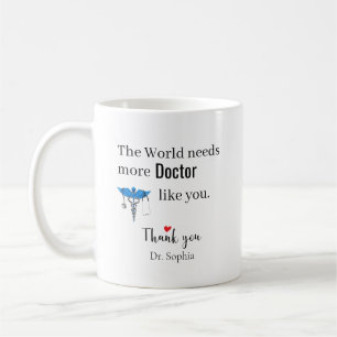 Danke Doktor-Geschenk mit individuellem Namen Kaffeetasse