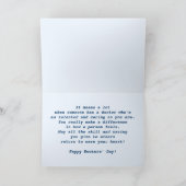 Danke, Doktor. Grußkarten des Arztes Dankeskarte (Innenseite)