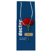 Danke, Doktor. Individuelle Name Geschenktüte Für Weinflaschen (Vorderseite)