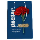 Danke, Doktor. Individuelle Name Mittlere Geschenktüte (Vorderseite)