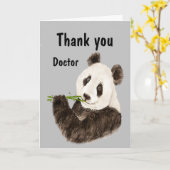 Danke Doktor mit Funny Panda Bear Karte (Gelbe Blume)