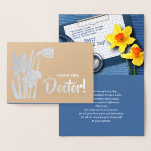 Danke, Doktor. Real Foil Luxury Cards Folienkarte