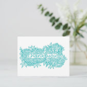 Danke Doodle Postkarte (Stehend Vorderseite)