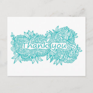 Danke Doodle Postkarte