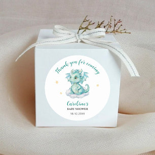 Danke Drachen-Baby-Party Runder Aufkleber