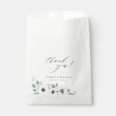 "Danke" Drehbuch rustikale Anemone Blumenhochzeit Geschenktütchen (Vorderseite)