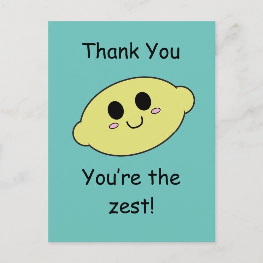 Danke - Du bist der Zest Postkarte (Vorderseite)