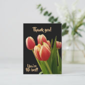 Danke, du bist die beste Postkarte mit Tulips (Stehend Vorderseite)