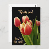 Danke, du bist die beste Postkarte mit Tulips (Vorne/Hinten)