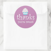 Danke, du bist süß Cupcake Sticker (Tasche)