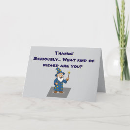 🧙 "Danke, du glorreicher Zauberer" Karte