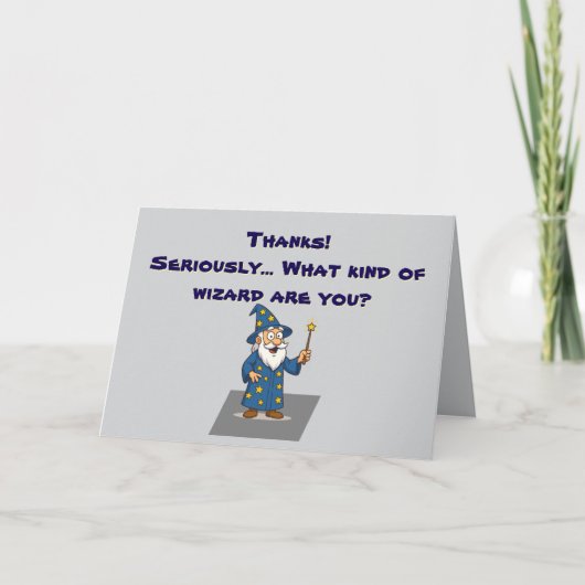 🧙 ‍ "Danke, du glorreicher Zauberer" Karte (Vorderseite)