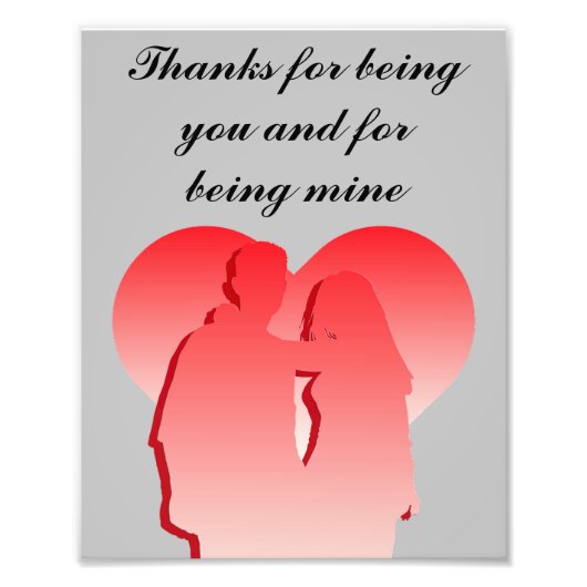 Danke, du zu sein fotodruck (Vorne)