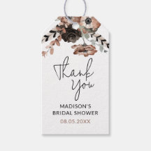 Danke, Dusty Pink & Black Floral Brautparty