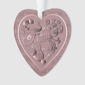 "Danke" Dusty Rose Acryl-Ornament Ornament (Vorderseite)