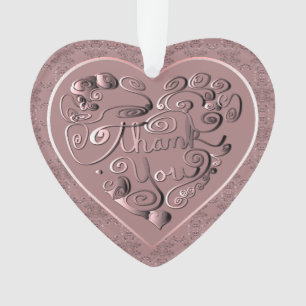 "Danke" Dusty Rose Acryl-Ornament Ornament