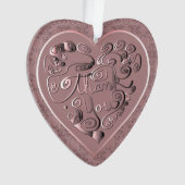 "Danke" Dusty Rose Acryl-Ornament Ornament (Vorderseite)