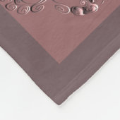 "Danke" Dusty Rose Fleece-Decke Fleecedecke (Ecke)