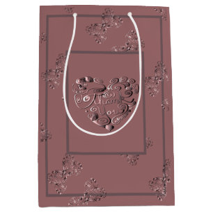 "Danke" Dusty Rose Mittlere Geschenktüte