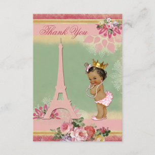 Danke Eiffel Tower Ethnic Princess Baby Dusche