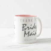 Danke - ein Bridesmaid-Geschenk Zweifarbige Tasse (VorderseiteRechts)