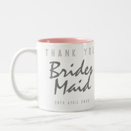Danke - ein Bridesmaid-Geschenk Zweifarbige Tasse