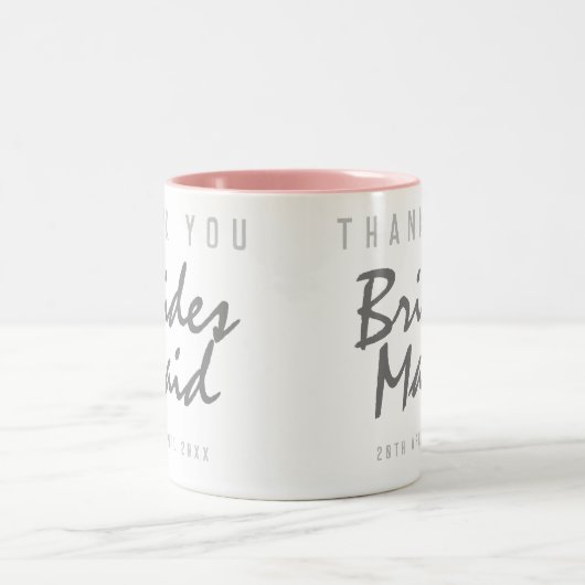 Danke - ein Bridesmaid-Geschenk Zweifarbige Tasse (Mittel)