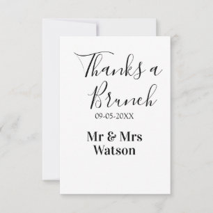 Danke ein Brunch nach der Hochzeit Name Datum einf