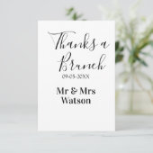 Danke ein Brunch nach der Hochzeit Name Datum einf (Stehend Vorderseite)