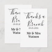 Danke ein Brunch nach der Hochzeit Name Datum einf (Vorne/Hinten)