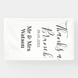 Danke ein Brunch nach der Hochzeit Name Datum einf Banner