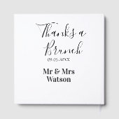 Danke ein Brunch nach der Hochzeit Name Datum einf Gästebuch (Rückseite)