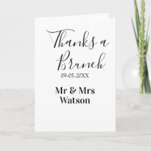 Danke ein Brunch nach der Hochzeit Name Datum einf