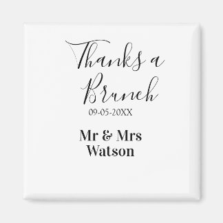 Danke ein Brunch nach der Hochzeit Name Datum einf Magnet