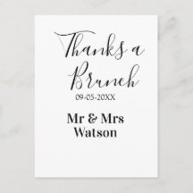Danke ein Brunch nach der Hochzeit Name Datum einf