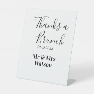 Danke ein Brunch nach der Hochzeit Name Datum einf Sockelschild