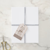 Danke ein Latte Bebe Cafe Brauner Bogen Babyparty Geschenkanhänger (Mit Garn)