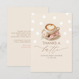 Danke, ein Latte Kaffee-Themen Dankeschön Dankeskarte