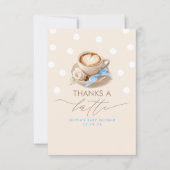 Danke, ein Latte Kaffee-Themen Dankeschön Dankeskarte (Vorderseite)
