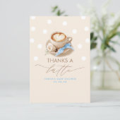 Danke, ein Latte Kaffee-Themen Dankeschön Dankeskarte (Stehend Vorderseite)